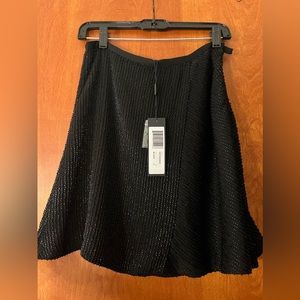 NWT Halston Heritage Black Beaded Skirt